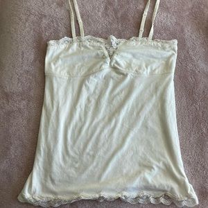 Large White Lacey American Eagle Tank top